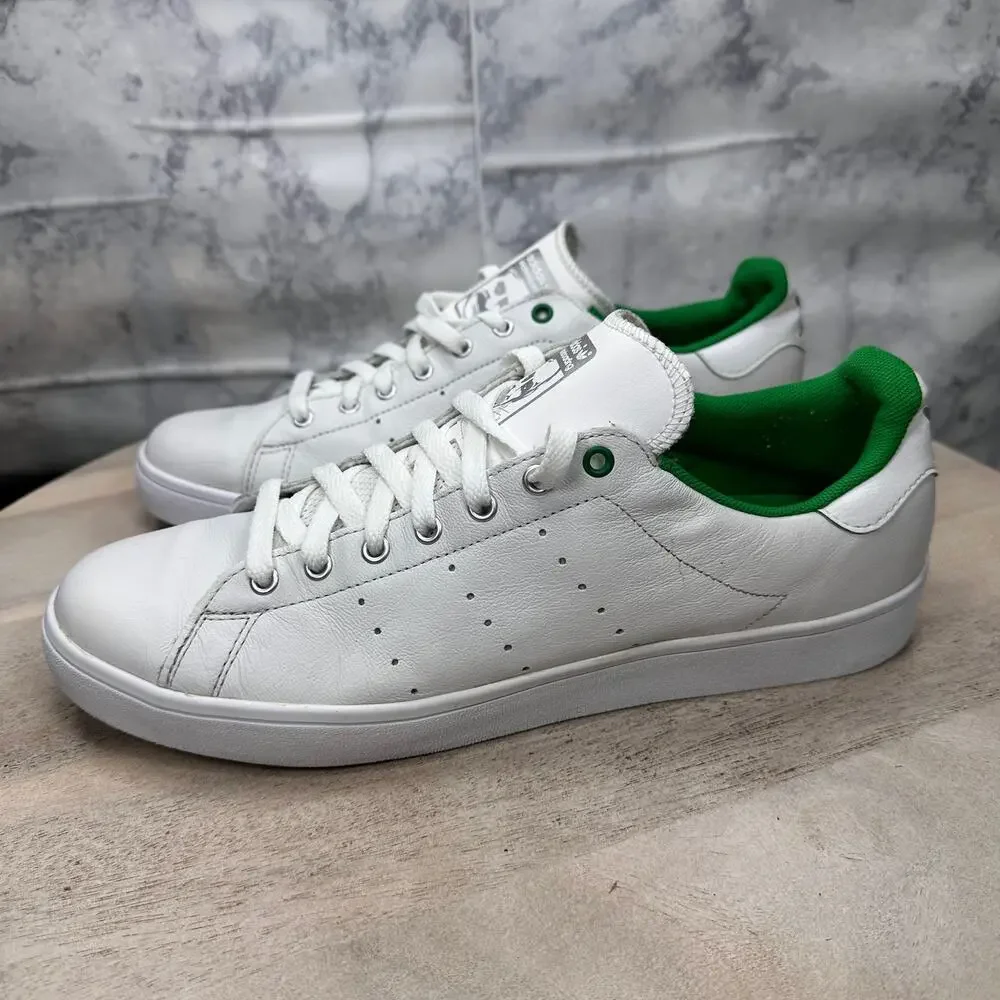 Adidas Stan Smith Men’s 11 White Green Leather Sneakers Classic Clean EVV 791002 - Picture 4 of 12